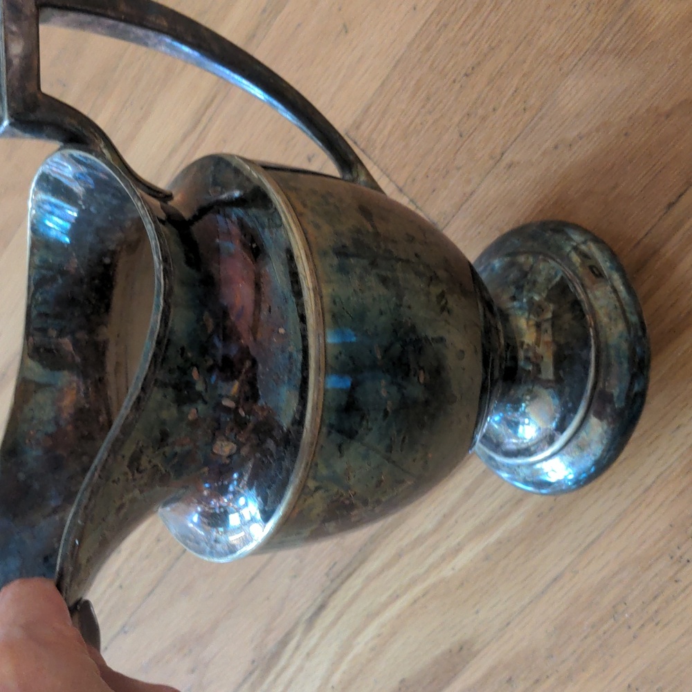 Vintage continental silver co pitcher
